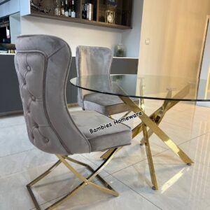 Velvet dining chairs