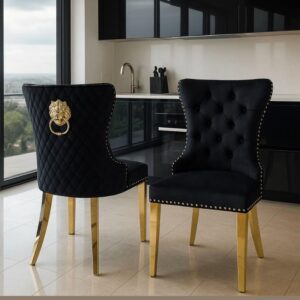 Lion head dining chairs